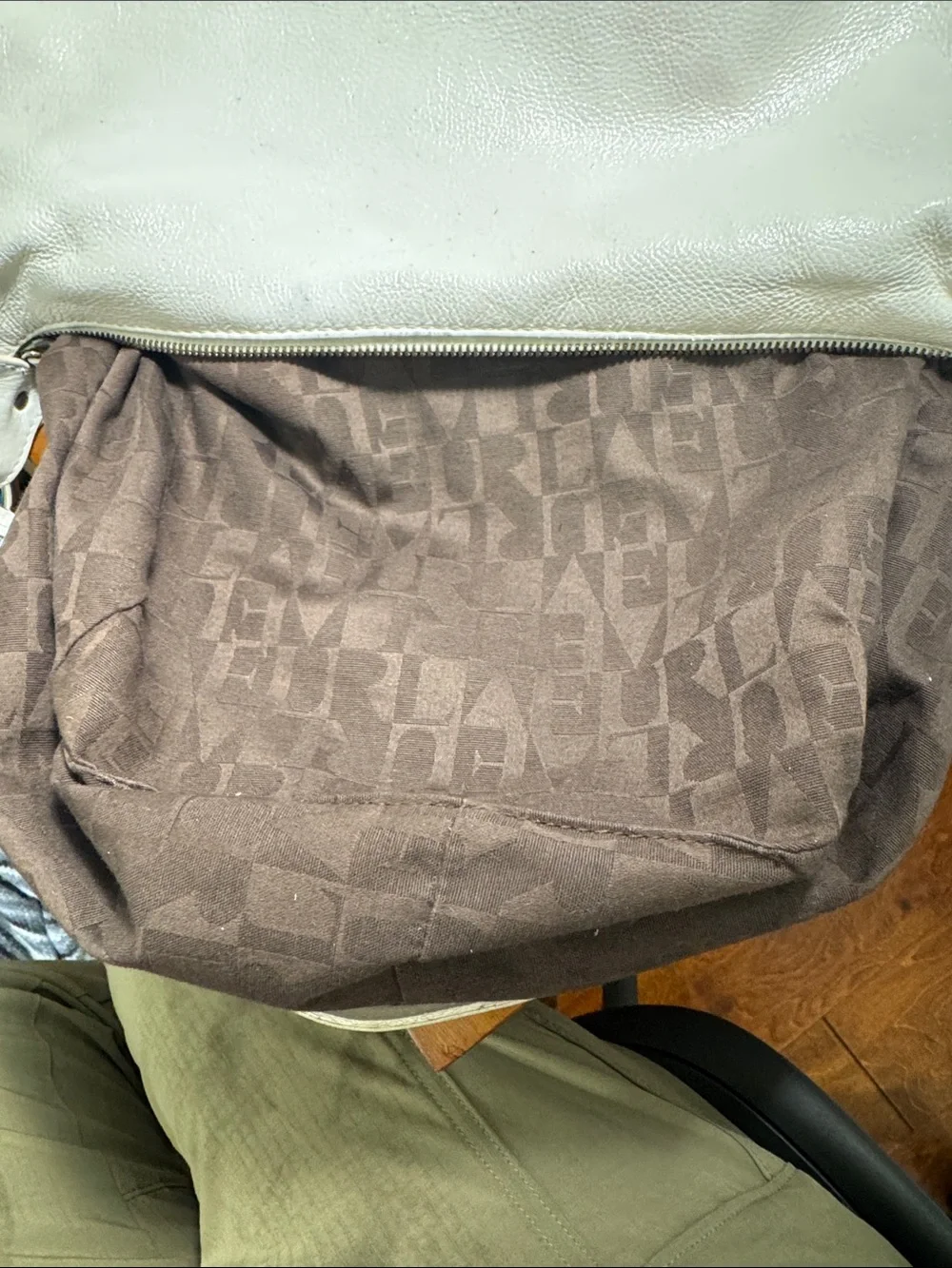 Furla cream pebbled